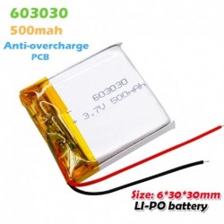 2db - 603030 3,7 V 500 mAh lítium polimer újratölthető akkumulátor NYÁK-val MP3 MP4 MP5 GPS játék Bluetooth fejhallgató