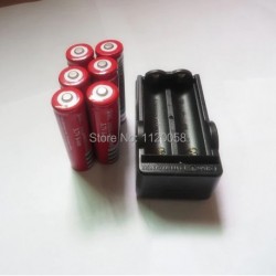 6PCS akkumulátor 18650 kettős fali töltő 4000mAh 3.7v újratölthető akkumulátor   utazási kettős töltő