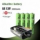 8PCS 3000mah alkáli újratölthető akkumulátor AA 1.5V 3000mah   4 bővítőhelyes intelligens alkáli akkumulátor töltő