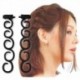 fekete - 2db forró divat professzionális DIY női hajfonás eszköz Magic Twist Braider Magic hajcsavar hajformázó DIY