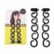 fekete - 2db forró divat professzionális DIY női hajfonás eszköz Magic Twist Braider Magic hajcsavar hajformázó DIY