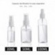 20PCS - 100/50 / 30ml hordozható kicsi, átlátszó műanyag üres spray alkoholos fertőtlenítő vízpermet antibakteriális