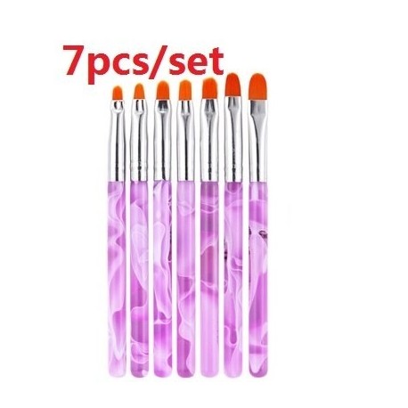 Körömfestő - Körömdíszítő szett - 11-es szett - 7db ecset