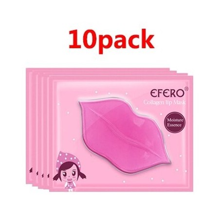 10Pack - Kollagén ajakmaszk tapasz öregedésgátló ránctalanító alátét ajkak dúsabb maszkok hámlasztás tartós