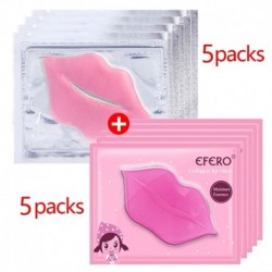10Pack - Kollagén ajakmaszk tapasz öregedésgátló ránctalanító alátét ajkak dúsabb maszkok hámlasztás tartós