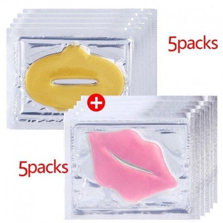 10Pack - Kollagén ajakmaszk tapasz öregedésgátló ránctalanító alátét ajkak dúsabb maszkok hámlasztás tartós