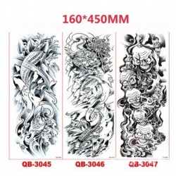 3db Y48 - 3 / 4db vízálló ideiglenes tetováló matrica testkaros tetováló ujjú nagy koponyás tetováló matricák vak