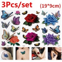 C típusú 3db - Ideiglenes tetoválás matricák Vízátadó tetoválások a Body Art hűvös 3D vízálló ideiglenes