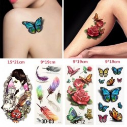 4db - Ideiglenes tetoválás matricák Vízátadó tetoválások a Body Art hűvös 3D vízálló ideiglenes tetoválásai