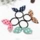100PCS - 100-500db-os elasztikus gyűrűs gumiszalag aranyos polka íj haj nyakkendő lányok frizura haj kiegészítők