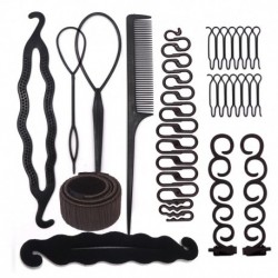 11db E stílus - Fánk zsemle készítő DIY női hajkiegészítők Zsinór stílusú hajtűk Barrettes Twist hajcsipeszek
