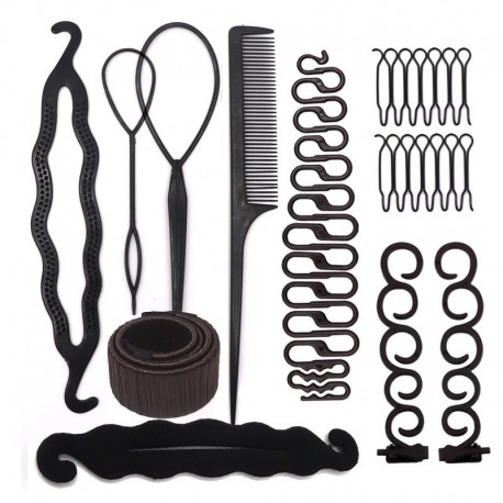11db E stílus - Fánk zsemle készítő DIY női hajkiegészítők Zsinór stílusú hajtűk Barrettes Twist hajcsipeszek
