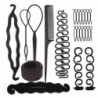 11db E stílus - Fánk zsemle készítő DIY női hajkiegészítők Zsinór stílusú hajtűk Barrettes Twist hajcsipeszek