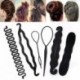 11db E stílus - Fánk zsemle készítő DIY női hajkiegészítők Zsinór stílusú hajtűk Barrettes Twist hajcsipeszek
