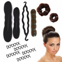 10db H stílus - Fánk zsemle készítő DIY női hajkiegészítők Zsinór stílusú hajtűk Barrettes Twist hajcsipeszek