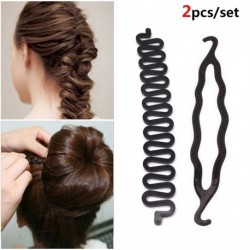 2db - DIY Hajkiegészítők Varázsfánk konty készítő Zsinór formázó hajtűk Barrettes Twist hajcsipeszek Frizura fonás