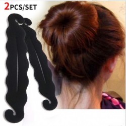 2db - DIY Hajkiegészítők Varázsfánk konty készítő Zsinór formázó hajtűk Barrettes Twist hajcsipeszek Frizura fonás