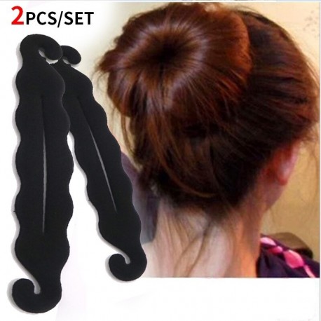 2db - DIY Hajkiegészítők Varázsfánk konty készítő Zsinór formázó hajtűk Barrettes Twist hajcsipeszek Frizura fonás