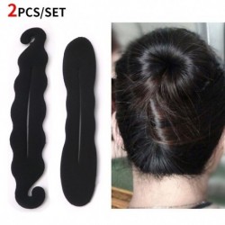 2db - DIY Hajkiegészítők Varázsfánk konty készítő Zsinór formázó hajtűk Barrettes Twist hajcsipeszek Frizura fonás