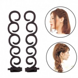 2db - DIY Hajkiegészítők Varázsfánk konty készítő Zsinór formázó hajtűk Barrettes Twist hajcsipeszek Frizura fonás