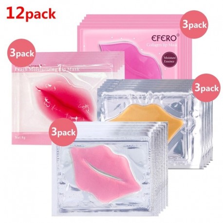 12Pack - Lip Sleeping Mask Plumper ajakápoló gélpárna hidratáló maszk javító vonalak simító szárazság hidratáló