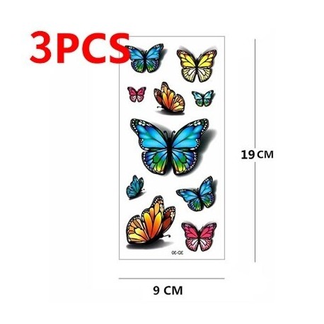 stílusú G 3db - 3db ideiglenes tetováló matricák lányoknak
