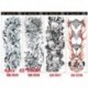 4db stílusú O - Vízálló ideiglenes tetováló matricák a nők számára Body Art Transfer matrica 3D-s pillangók rózsa
