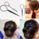 4db kék M - 79-2Pcs női kiegészítők fonás eszközök DIY fánk haj konty készítő Barrette Styling Twist Pull hajtű