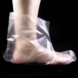 100db eldobható átlátszó lábtakaró Pedikűr SPA lábtáskák a fertőzés megelőzésére Távolítsa el a repedezett
