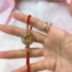 Piros kötél állítható transzferkerék Good Fortune karkötő női ékszer ajándék