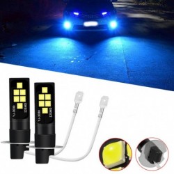 2db LED izzó 3030 12SMD 6000K fehér H3 autó ködlámpa DRL fékhajtólámpa