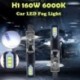 2db 160W H1 fehér 6000K DRL LED fényszóró első hátsó ködlámpa készlet 6000K