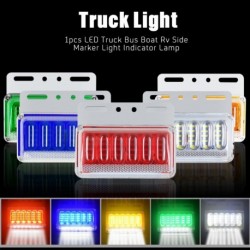6D 1db teherautó 37 LED oldalsó jelzőfények figyelmeztető hátsó lámpa autó autó utánfutó lámpák sárga DC24V