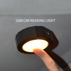 12V -os autóérintéses olvasólámpák Jármű három színű USB -töltésű belső tető mennyezeti kupola