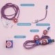 Kábelcsavaró diy készlet TPU spirál töltő kábel védő fülhallgató vezeték védelme iPhone töltő matricákhoz