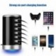 Univerzális USB gyors töltő 6 portos hub töltőállomás asztali utazó hálózati adapter Gyorstöltés