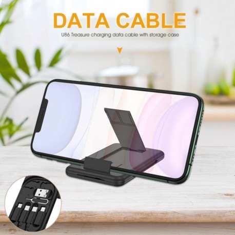Az U86 többfunkciós adatkábel alkalmas az Apple tároló típusú Android töltőkábel mobiltelefontartó kártyatűhöz