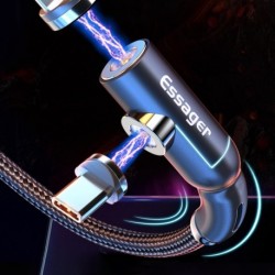 C típusú mágneses kábel Gyorstöltő mágnes USB mobiltelefon kábel töltőhuzal
