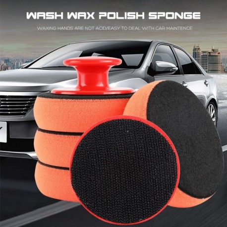 6db autómosó viasz szivacs lengyel betét polírozó tisztító kendő mikroszálas applikátor párna fogantyúval