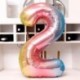 40 hüvelykes fólia születésnapi lufi léggömb szám léggömb Boldog születésnapot party dekoráció szivárvány színű