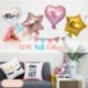 10 hüvelykes tiszta színű szerelem szív csillag lufi esküvői születésnapi party dekorációk légfólia globos Valentin