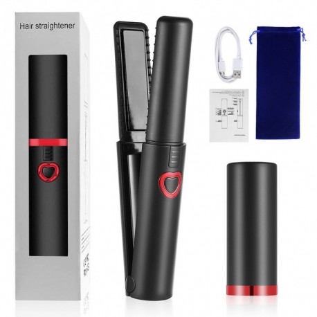 2 az 1 -ben vezeték nélküli hajvasaló és hajcsavaró, USB újratölthető 3 szint állítható hőmérsékletű