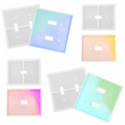 2 csomag fény kapcsoló borítja gyanta formák készlet, kapcsoló panel szilikon epoxi fal lemezek formák DIY kézműves