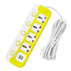 Thaiföldi tápegység USB aljzattal 3 m (9.8ft) 5 aljzat 10A 220V 2000W biztonságos áramforrás
