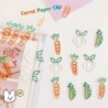Sárgarépa alakú fém papírkapocs Kawaii Könyvjelző Színes zöldségek Kreatív Aranyos Rajzfilm Irodai Diák kellékek