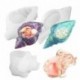 3Pack epoxi tálca doboz tároló szilikon epoxigyanta formák, elefánt alakú és kagyló alakú öntőformák