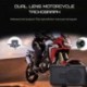 3 hüvelykes 1080P HD kettős objektívű motorkerékpár kamera DVR vízálló éjjellátó vezetési felvevő vízálló