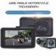 3 hüvelykes 1080P HD kettős objektívű motorkerékpár kamera DVR vízálló éjjellátó vezetési felvevő vízálló