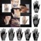 2db/készlet Mehndi fekete henna tetoválás ideiglenes kézi tetoválás test matrica sablon India virág tetoválás sablon