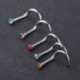 10 db/csomag 2 mm -es színes strasszos rozsdamentes acél orr köröm test piercing tartozékok